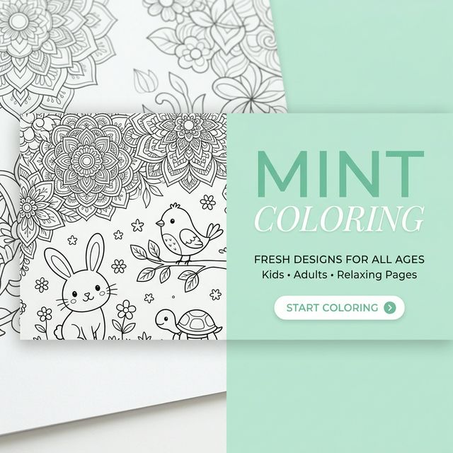 Free Printable Coloring Pages | MintColoring.com website preview